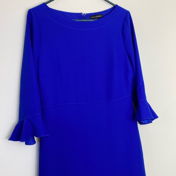 Banana Republic Dresses & Skirts - Banana Republic flutter sleeve mini dress sapphire blue solid womens size 8